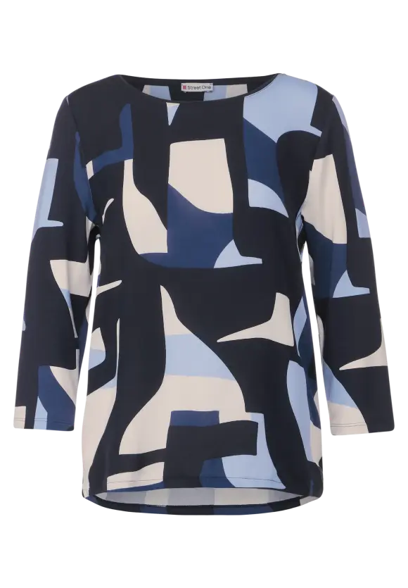 Shirt mit grafischem Print - deep blue