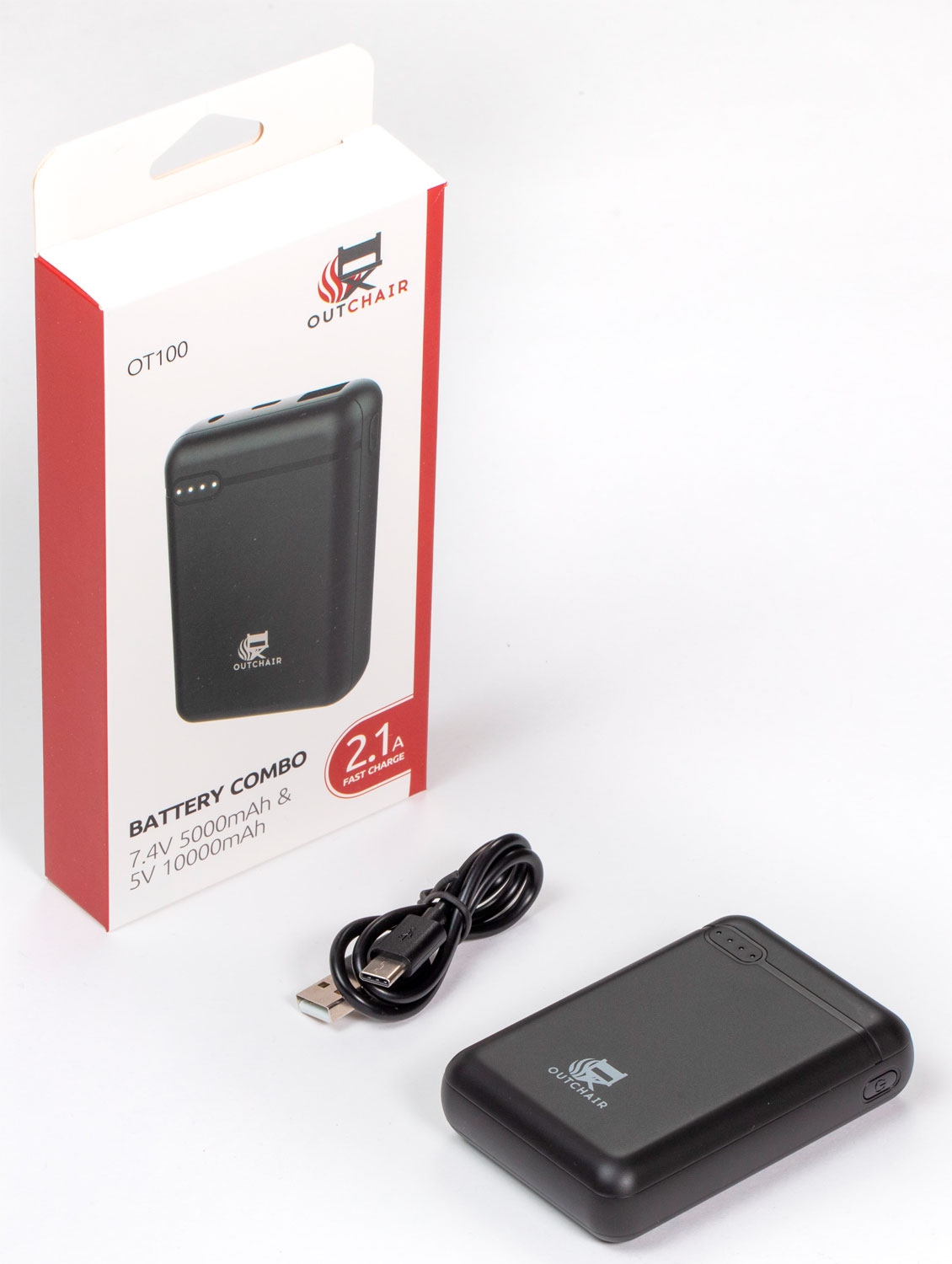 Outchair Combo Powerbank 7,4V 5.000 mAh & 5V 10.000 mAh