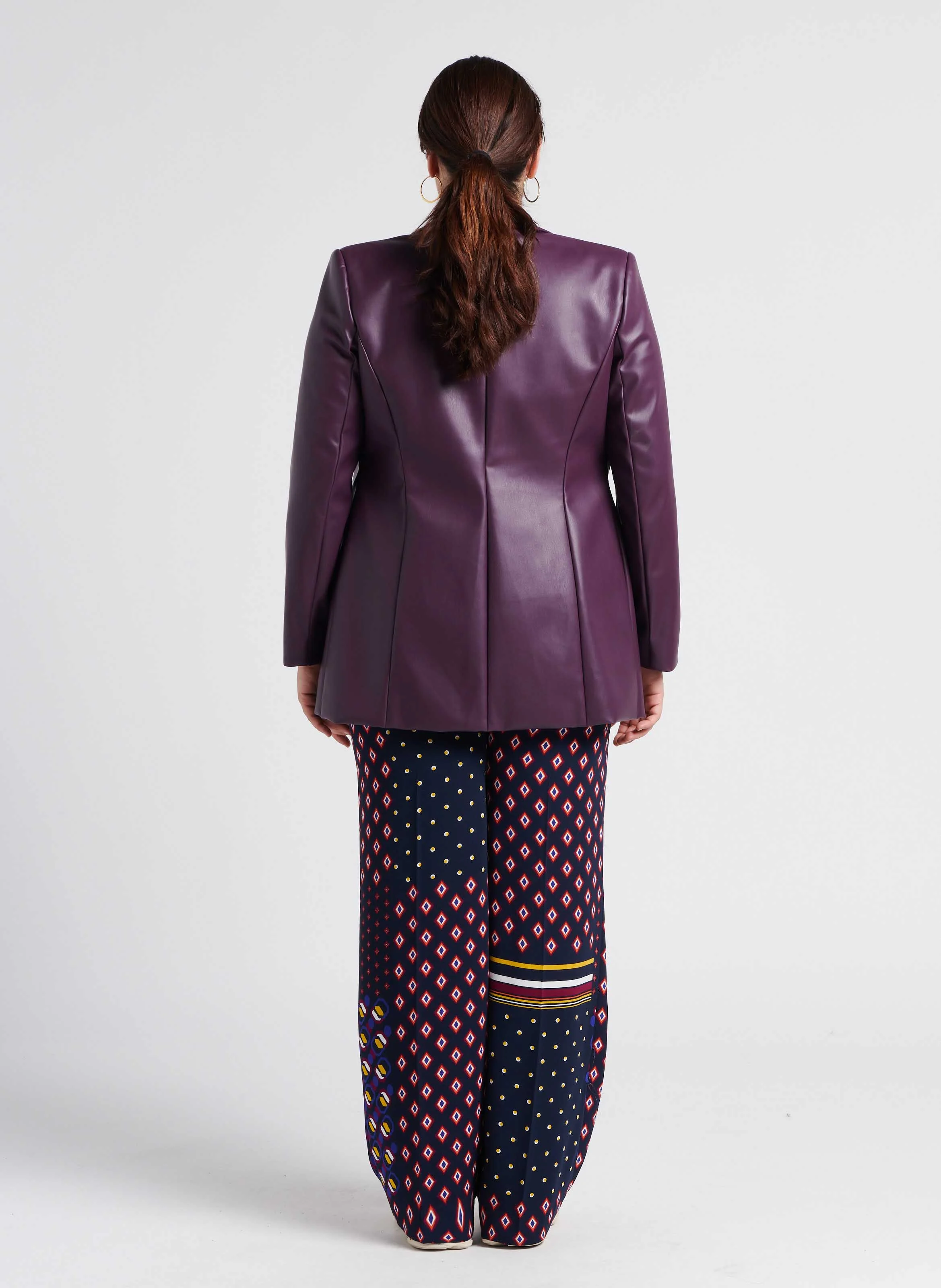 RADICE - Pantalon large fluide à imprimé| Bleu