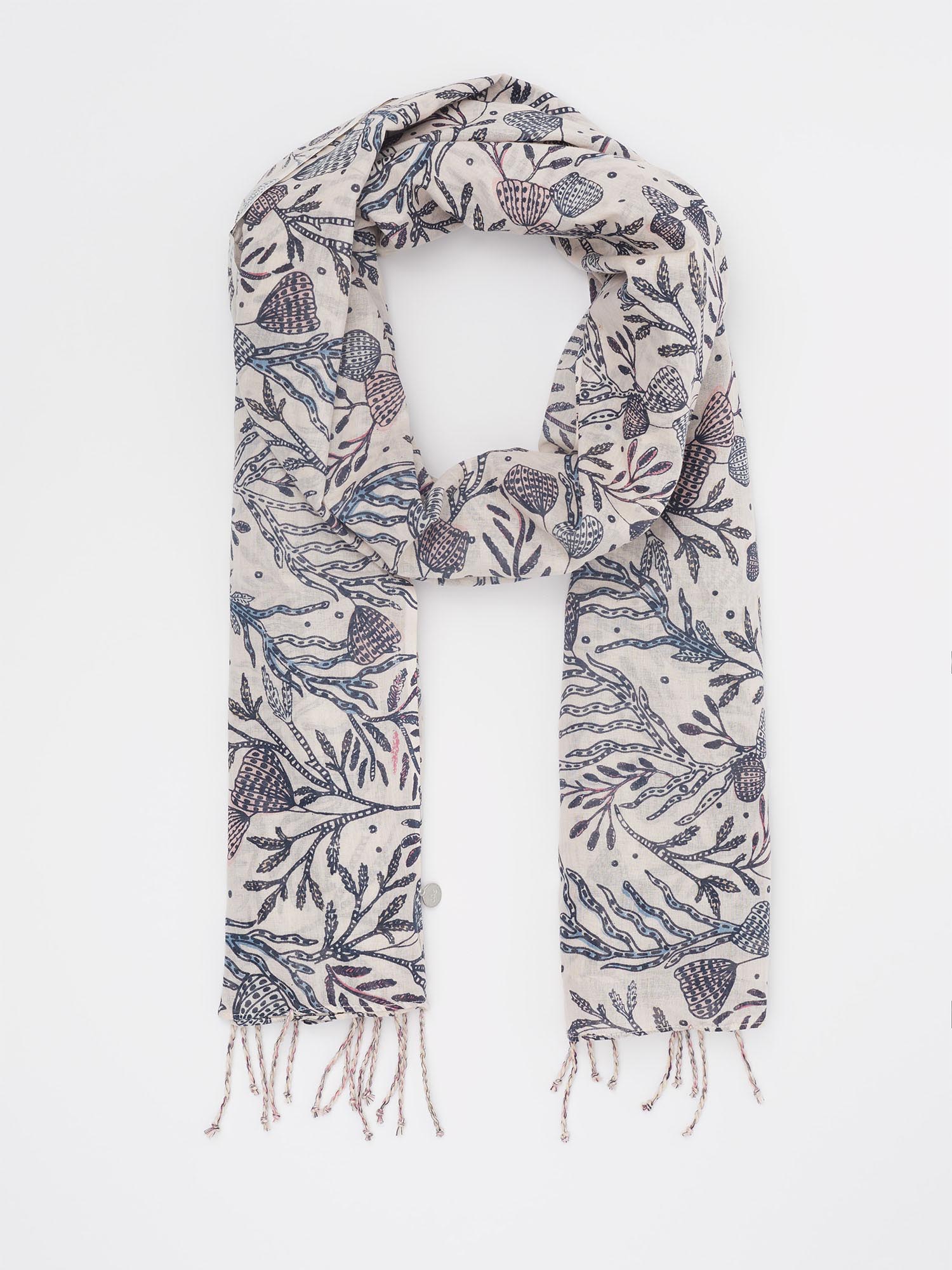 Foulard Femme A Motif Rose Clair