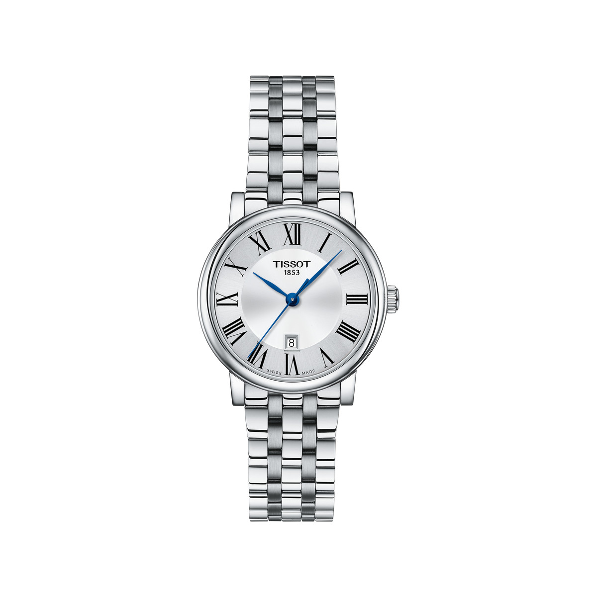Montre TISSOT T-classic femme bracelet acier inoxydable gris