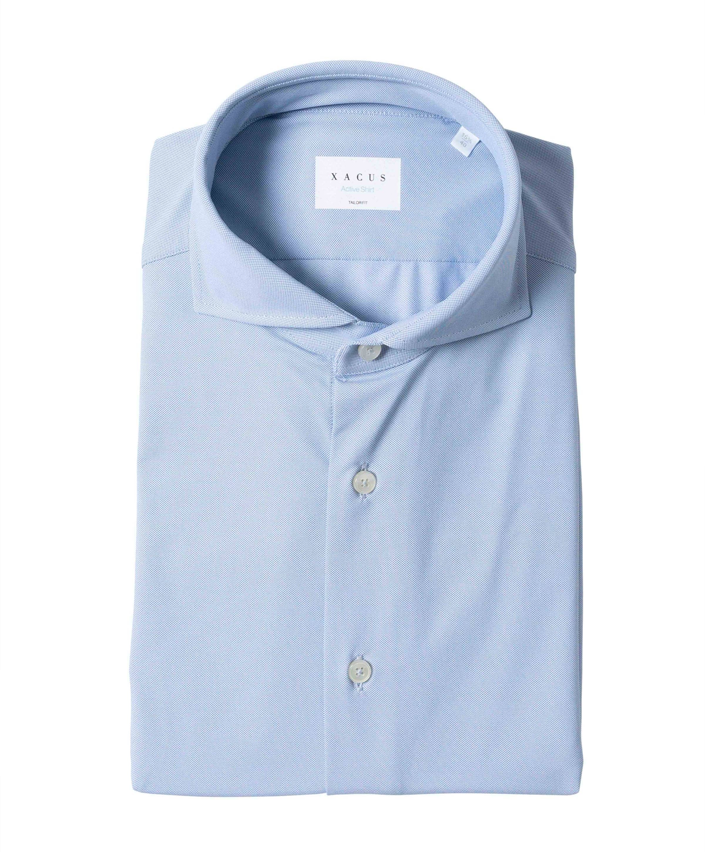 Xacus Heren overhemd lange mouw blauw