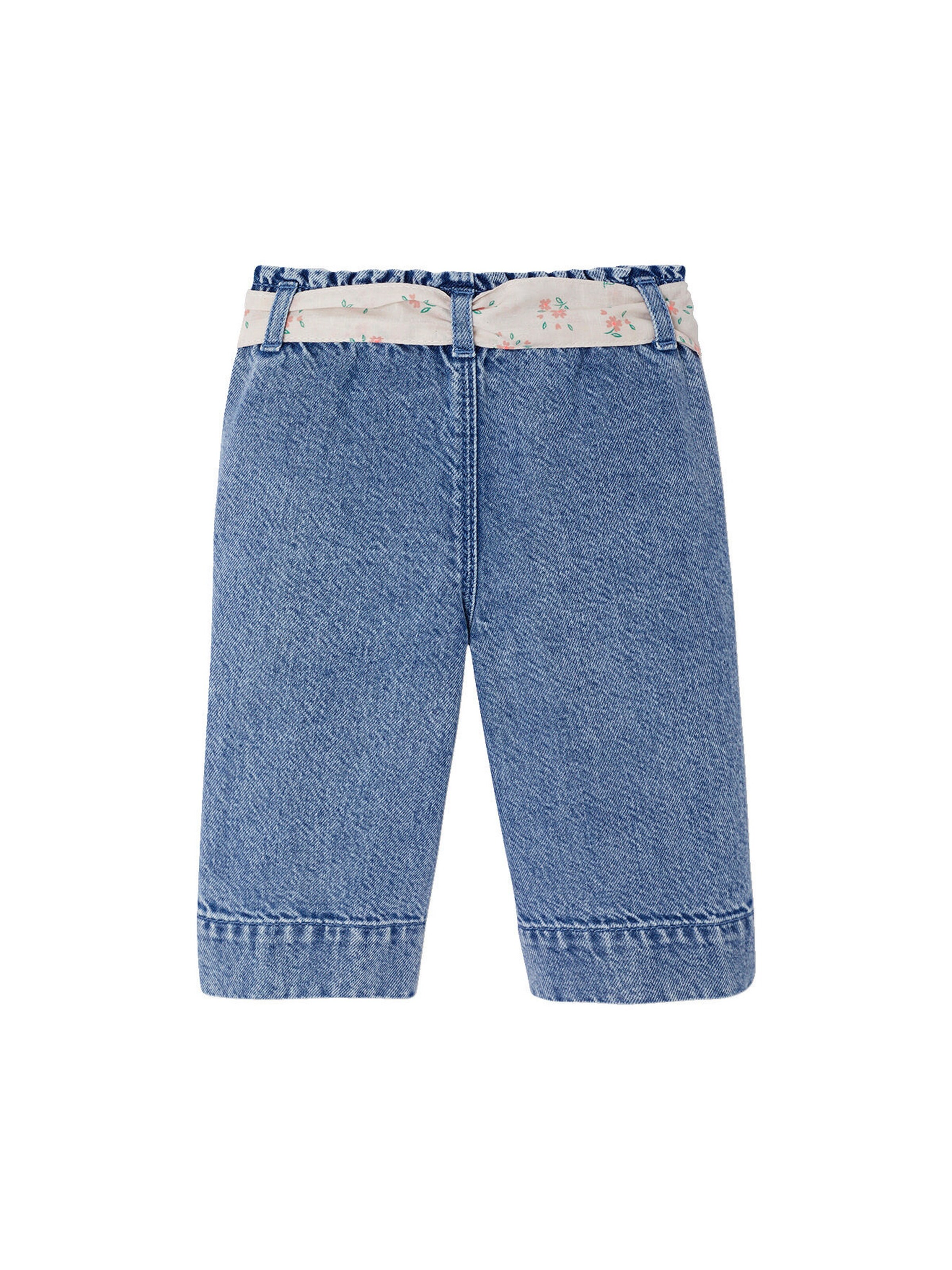 Vertbaudet Weite Baby Hose mit Bindegürtel double stone