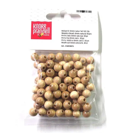 Knorr Prandell Holzperlen, 8mm, natur, 85 Stück