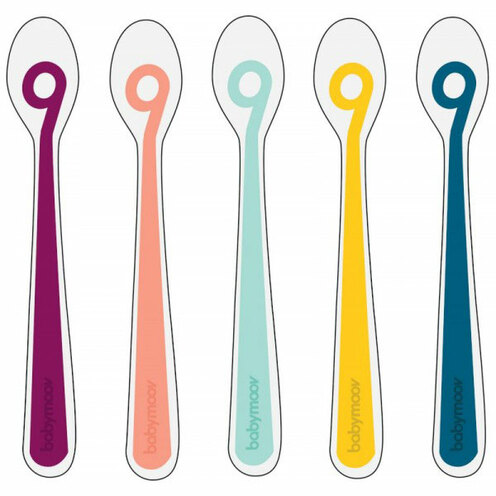 Set de 5 cuillères 1er âge en silicone - BABYMOOV