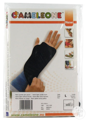Cameleone Main Ouvert Pouce Noir Taille Large 1 Pièce