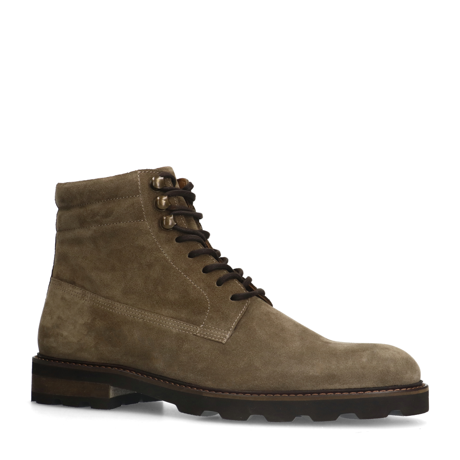 Taupe suède veterboots