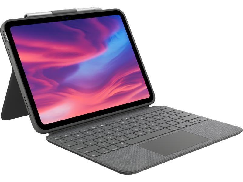 Logitech Tablet Tastatur Cover Combo Touch iPad (10. Gen./A Keyboard Case – Abnehmbare Tastatur mit Hintergrundbeleuchtung – Trackpad, Smart Connector