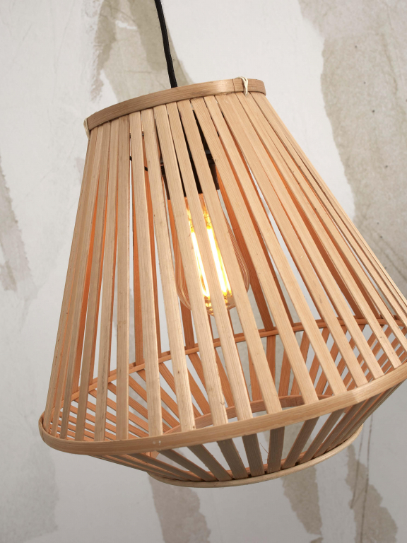 Good&Mojo Merapi hanglamp Ø30 naturel/zwart