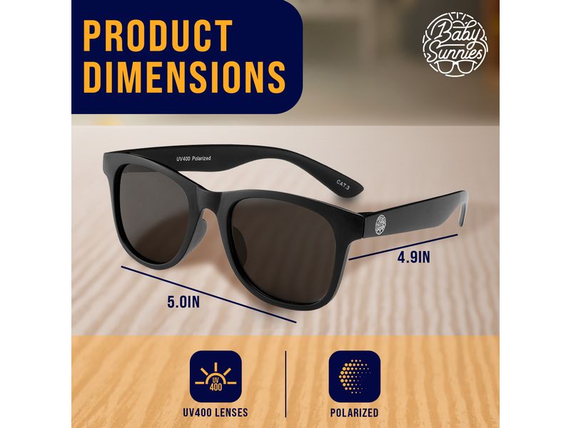 Baby Sunnies Kinder-Sonnenbrille Hellblau Flexibel und polarisiert für 3-8 Jahre