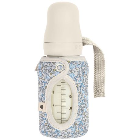 BIBS X Liberty Flaske Etui - Lille - Blåmster - Ivory