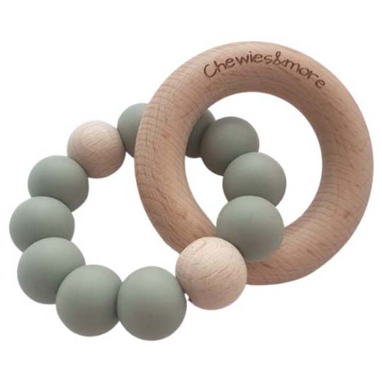 Chewies & More basic ombre rattle / bijtspeeltje mini groen