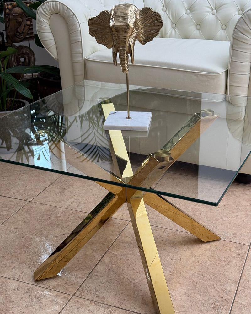Salontafel STARLIGHT Veiligheidsglas Goud