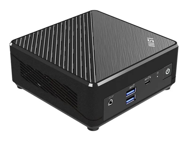 MSI Cubi N ADL S 078EU - Mini PC N-series N100 / op til 3.4 GHz - RAM 4 GB - SSD 128 GB - NVMe - UHD Graphics - Gigabit Ethernet - Win 11 Pro - skærm: ingen - sort