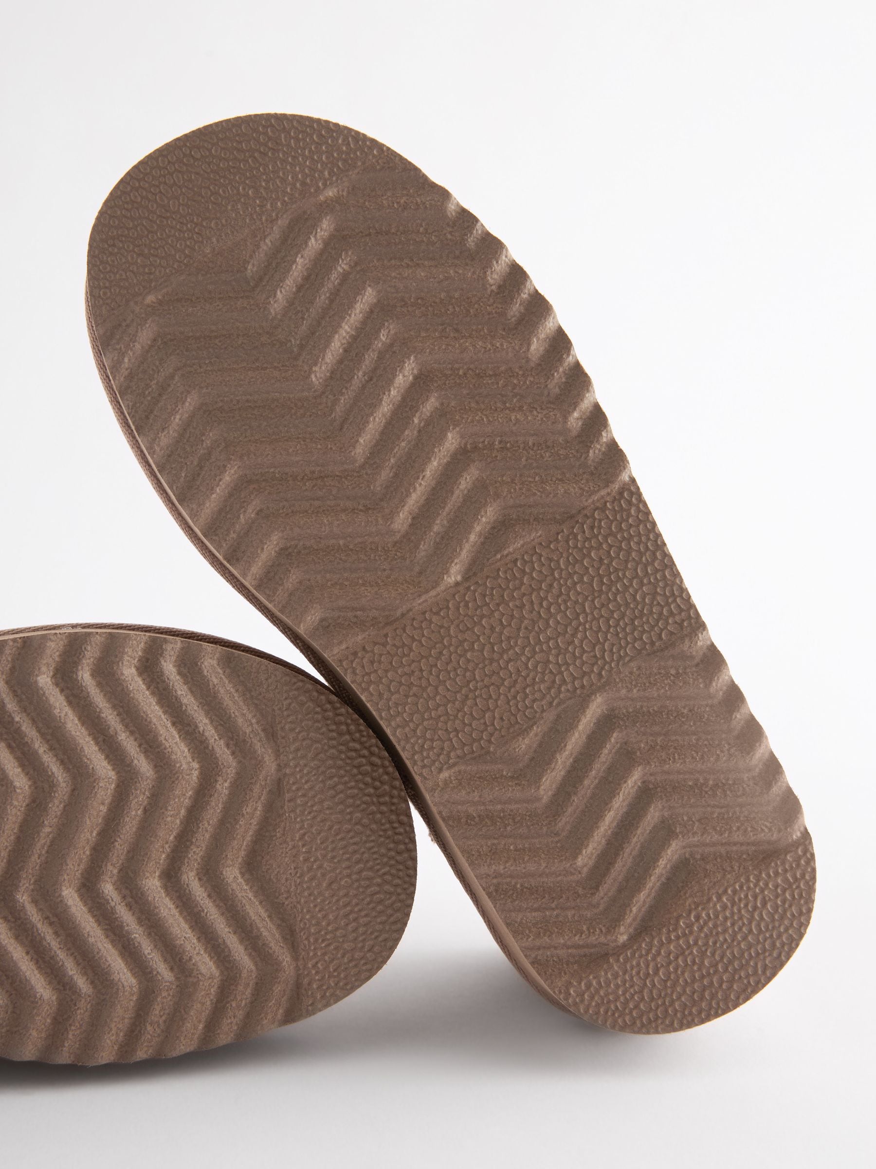 Nertsgrijs/bruin - Suède platte schoenen