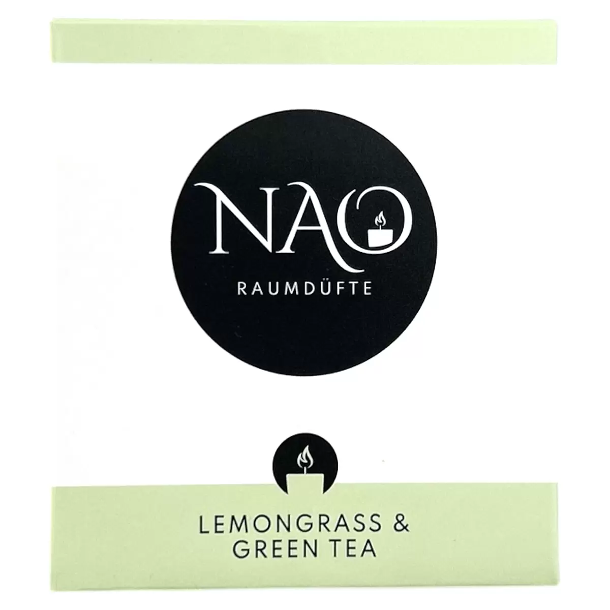 Duftkerze Lemongras &Green Tea NAO natur,transparent