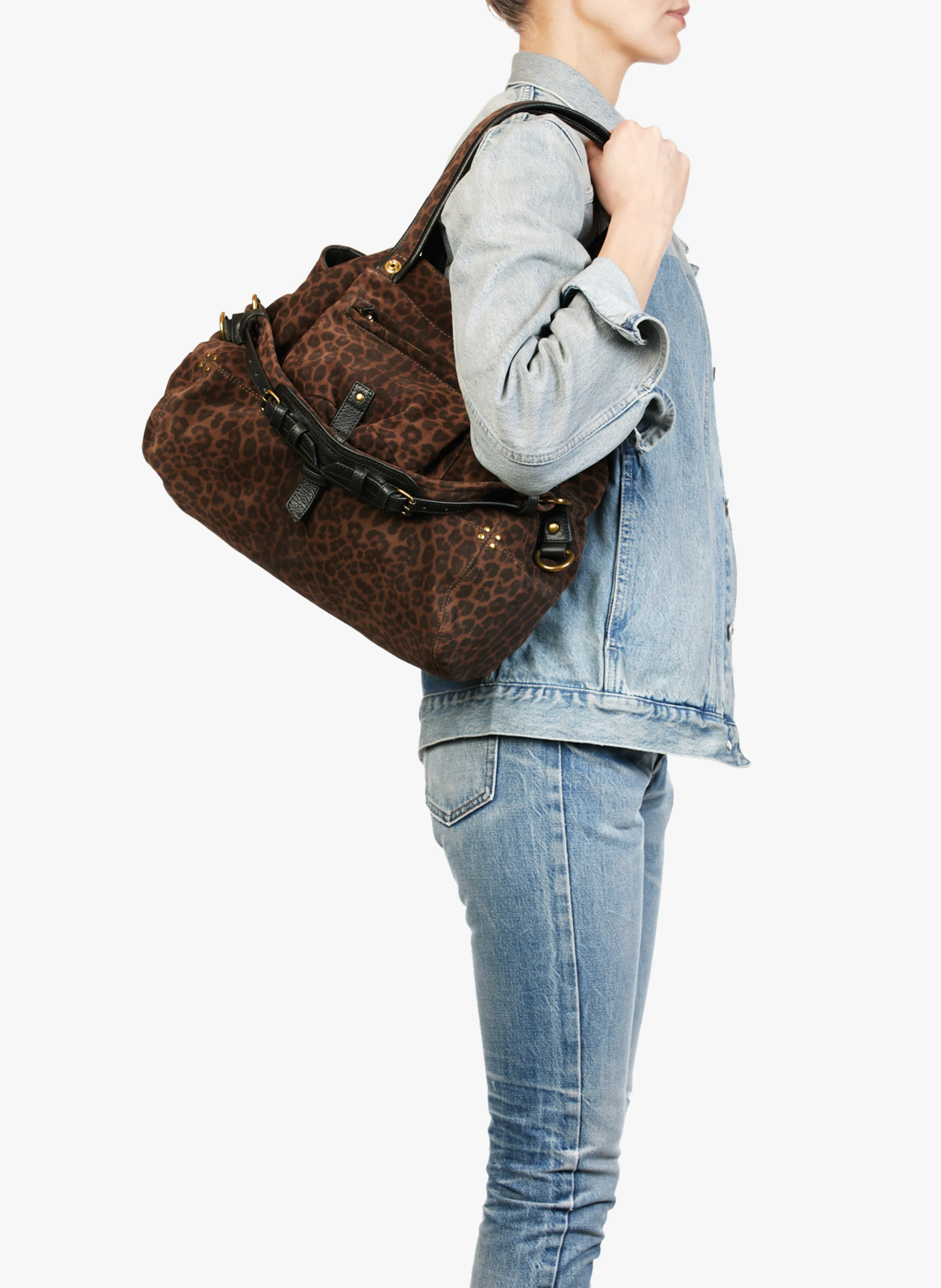BILLY M - Sac porté épaule en cuir | Marron