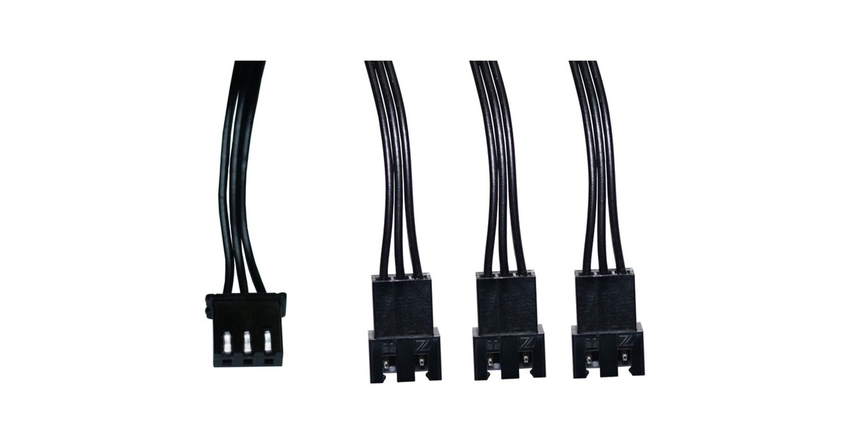 AlphacoolDigital RGB LED Y-kabel 3-weg met JST male connector  (Zwart, 60cm)