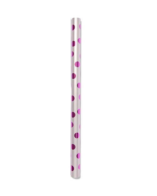 papier cadeau point rose