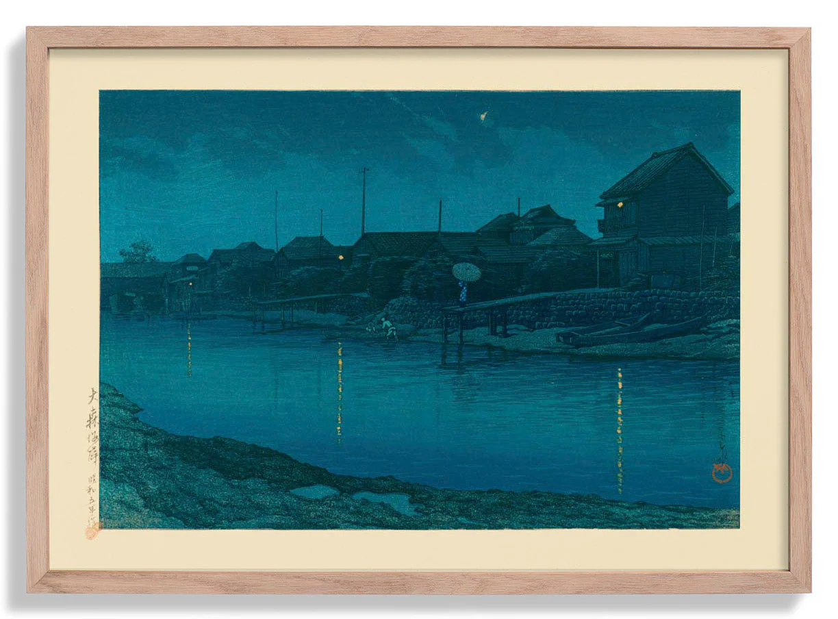 Ōmori Coast Kunstdruck von Hasui