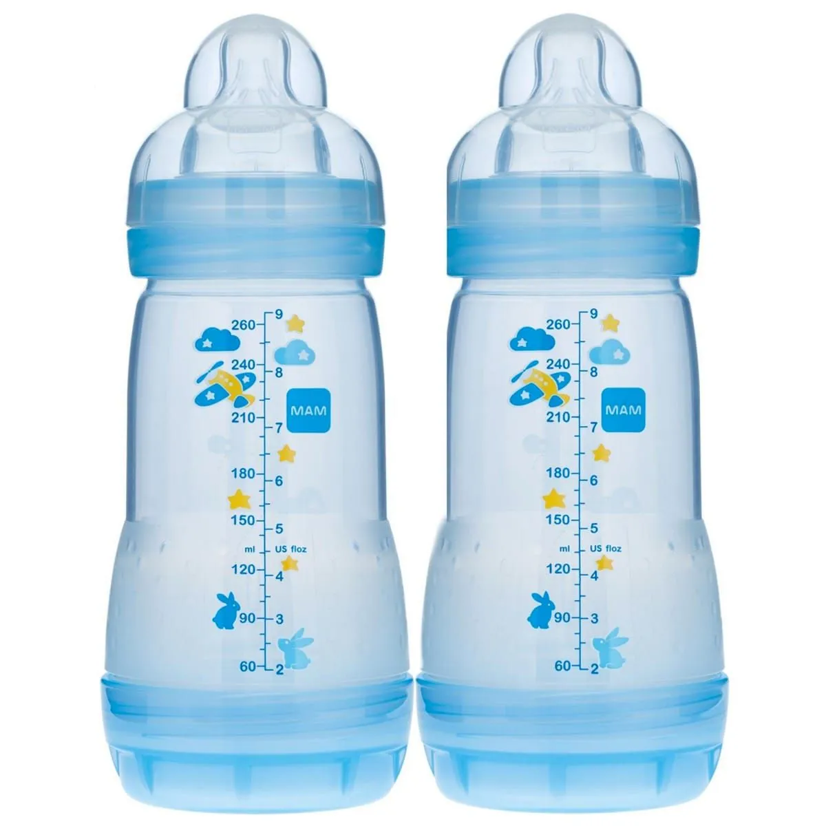 Mam Baby Biberon Anti-Colique Mam 9oz Paquet de 2 - Bleu