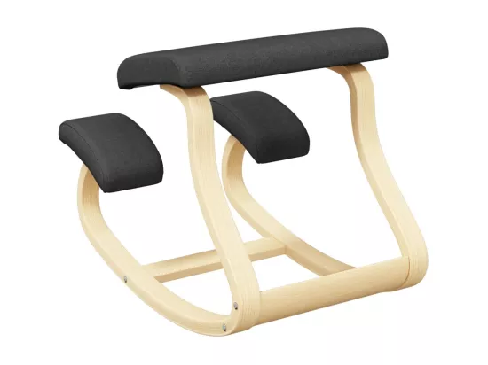 Chaise assis-genoux noir 48x71x51 contreplaqué de bouleau