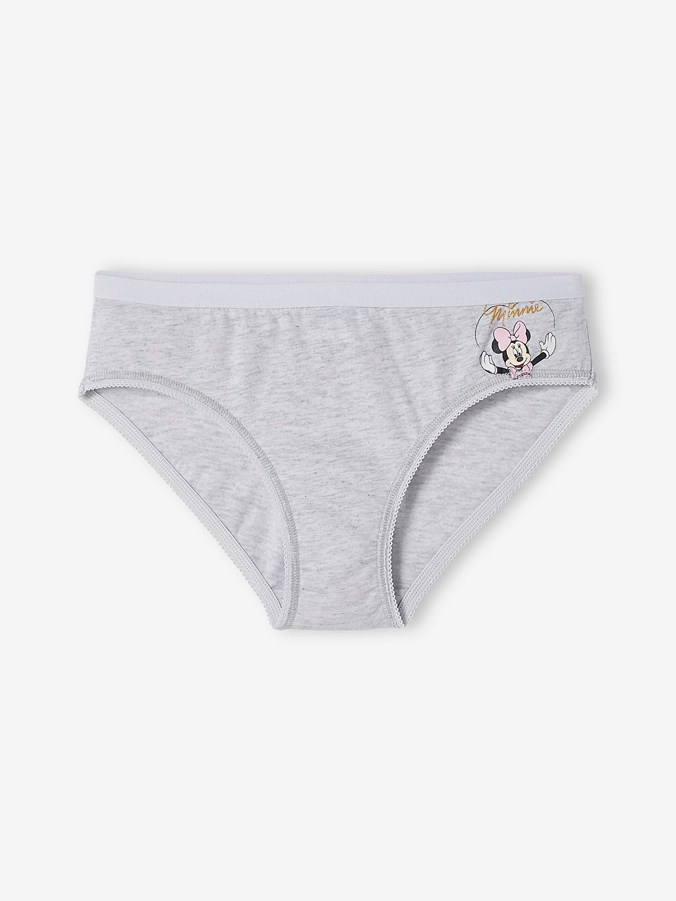 Pacote com 7 calcinhas lisas rosa tamanho médio DS® Minnie com estampas
