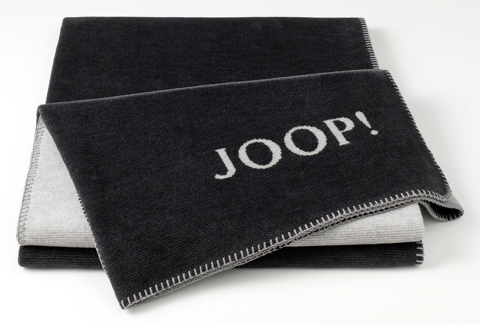 JOOP! Wohndecke MELANGE DOUBLEFACE 150 x 200 cm schwarz/grau