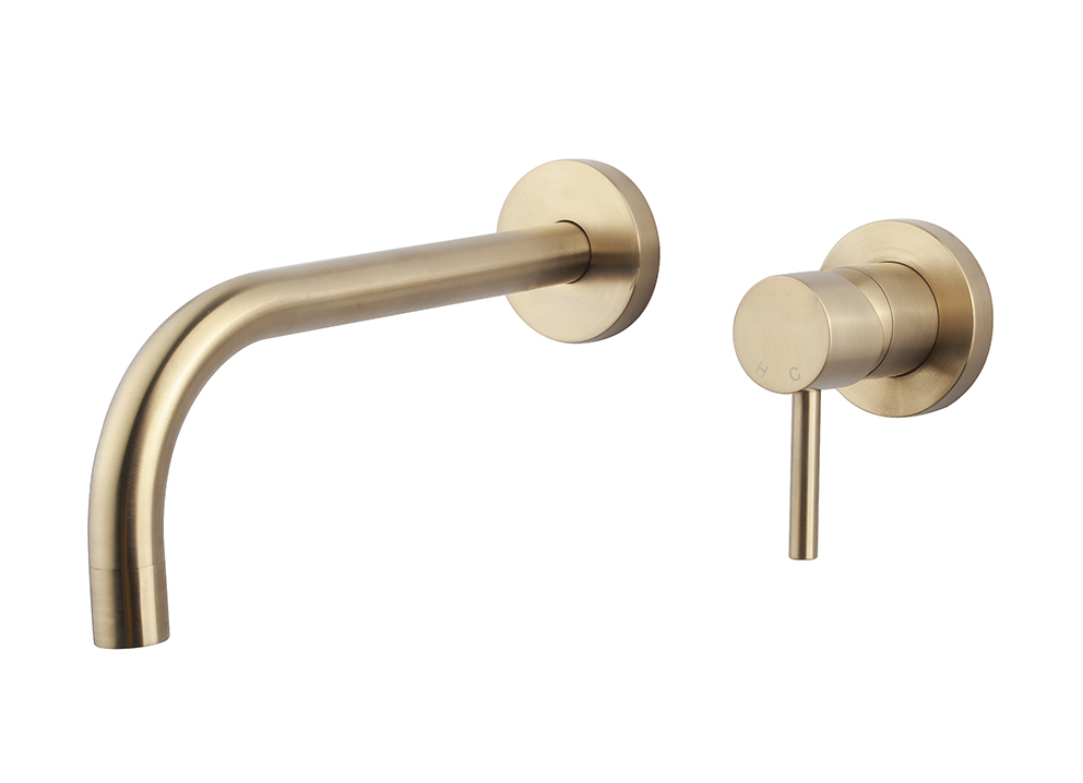 Mueller Slim inbouw wastafelkraan met Coldstart geborsteld messing PVD