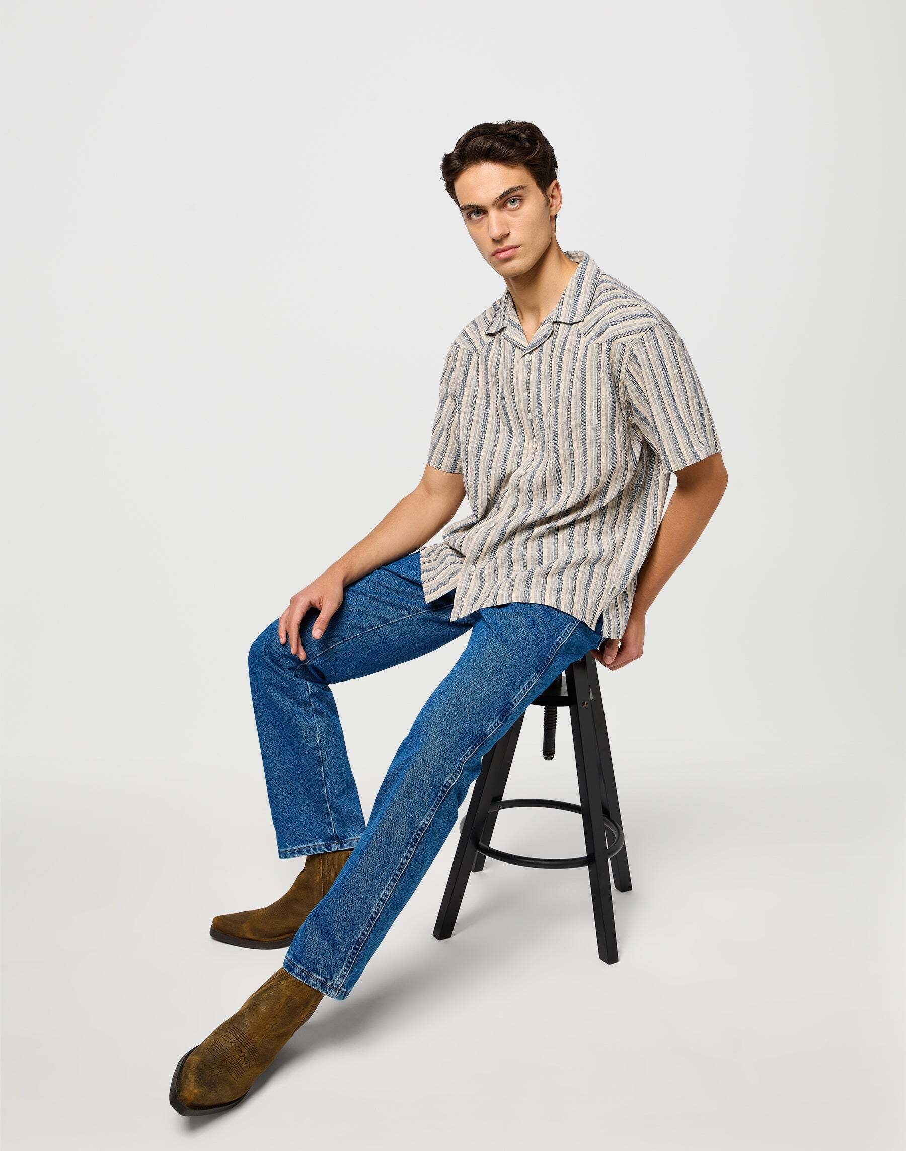 Wrangler Leinenhemd »WRANGLER Leinenhemd Ss W Resort Shirt«
