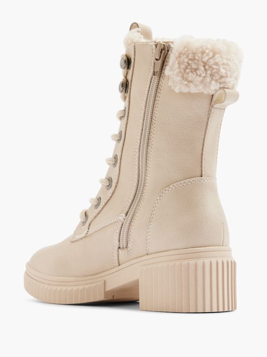 Graceland Schnür-Stiefelette Creme