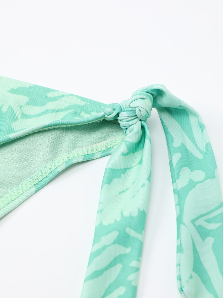 Conjunto de banheiro de duas peças com franzido - Verde Médio