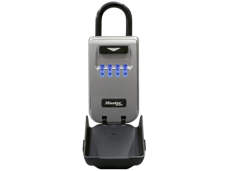 Masterlock Schlüsselsafe Select Access Grau Schlüsselkasten mit beleuchteten Zahlenrädern; - Bügel