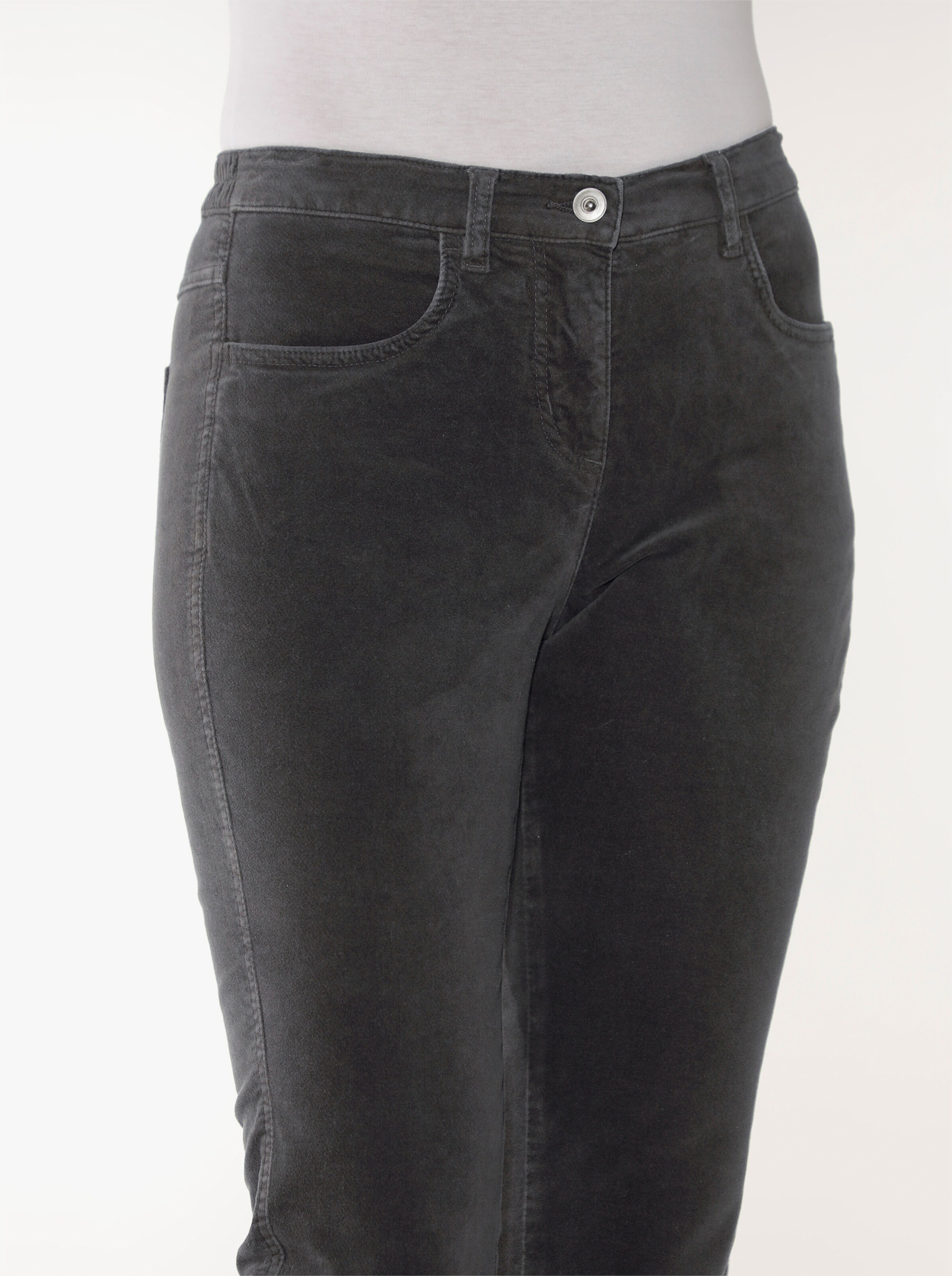 Samthose mit seitlichem Dehnbund