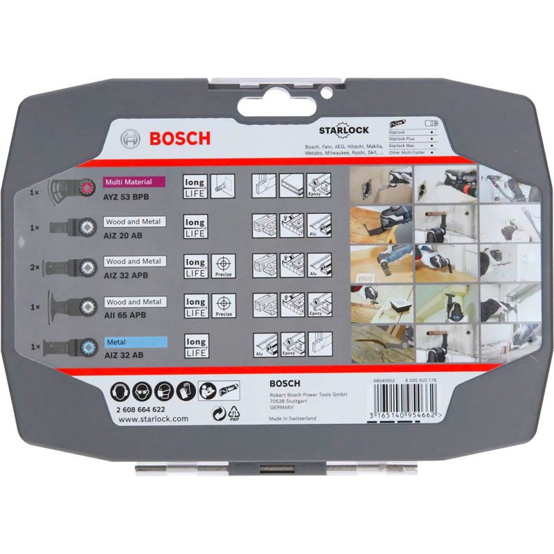 Coffret de 6 lames pour outils multi-fonctions Starlock Bosch Professional