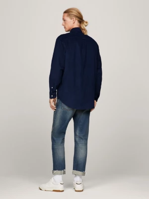 Camisa de veludo cotelê texturizado de corte regular