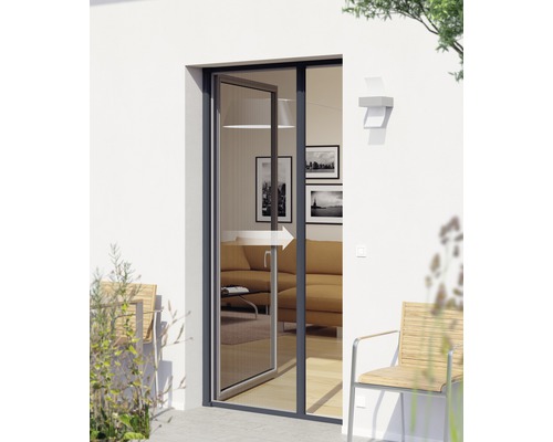 Insectenhor Windhager PLUS roldeur, zonder boren, antraciet, 160x225 cm