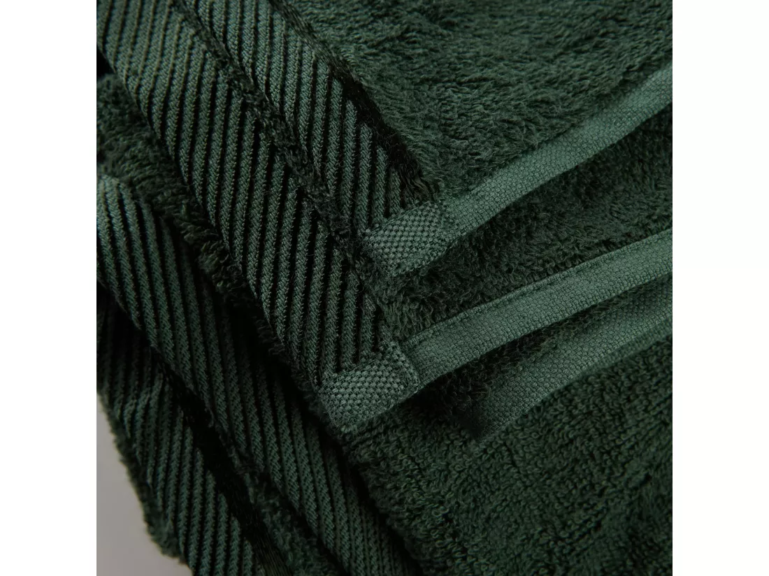 Serviette en Bambou et Coton Vert Foncé 100x150 cm