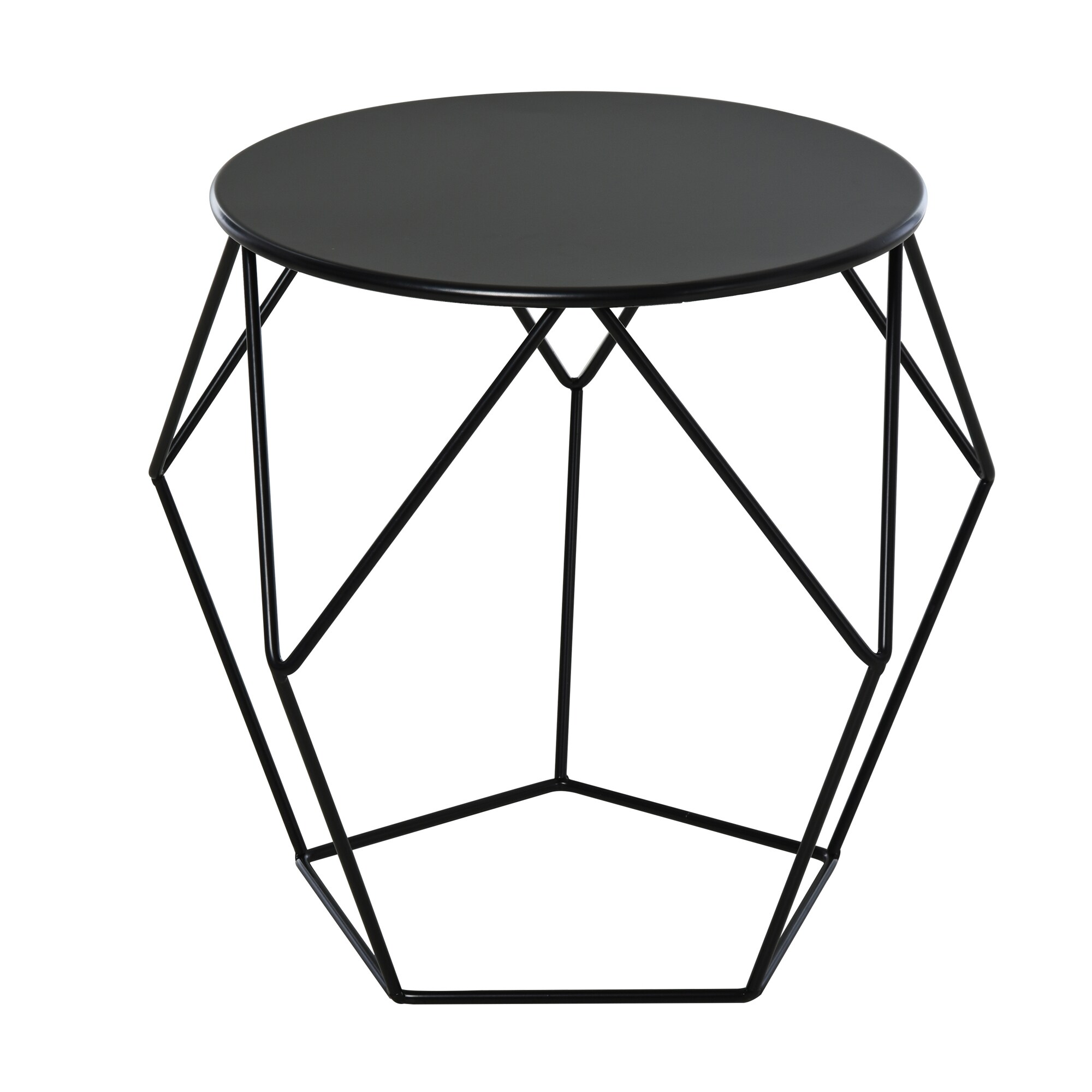 HOMCOM Beistelltisch schwarz 54 x 54 x 44 cm (LxBxH)