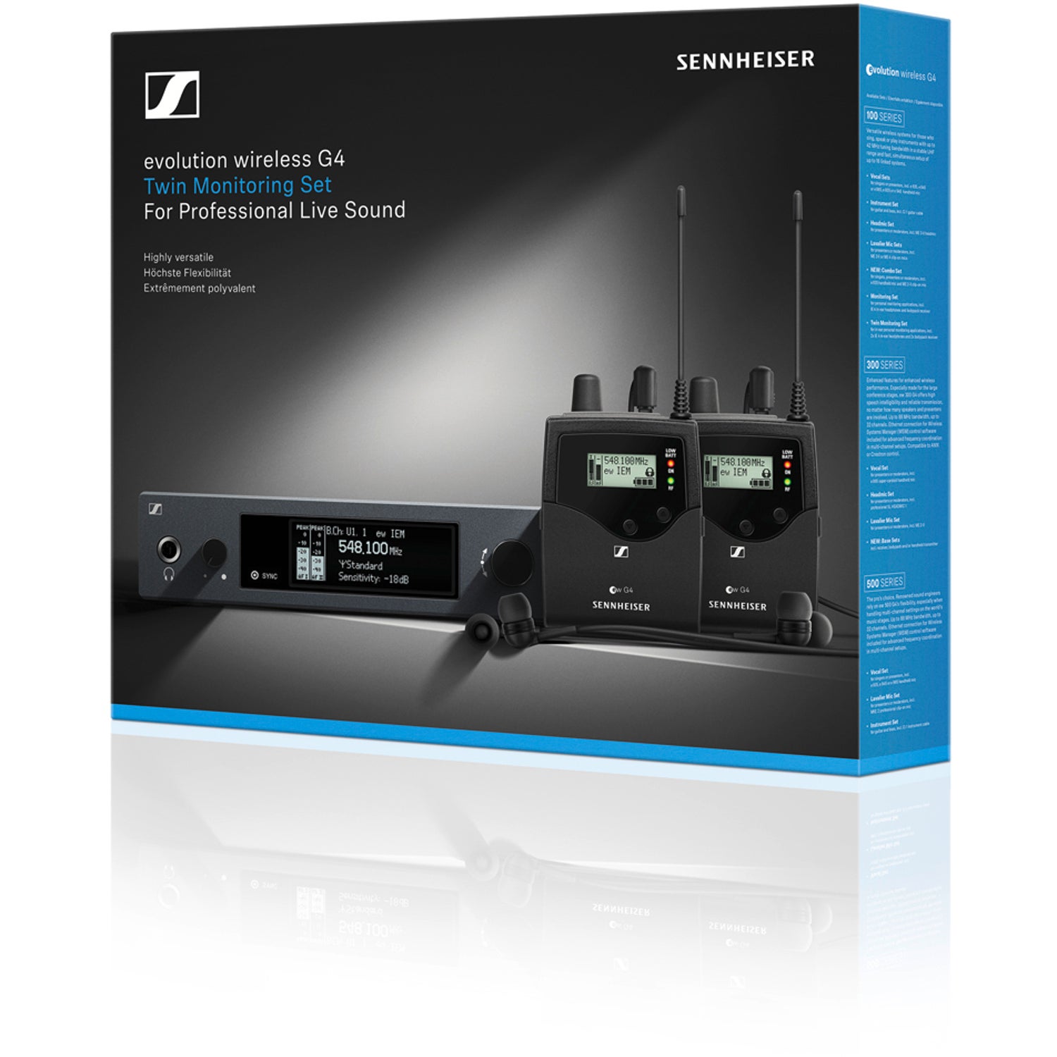 Sennheiser EW IEM G4-TWIN-E draadloze in-ear set (823-865 MHz)