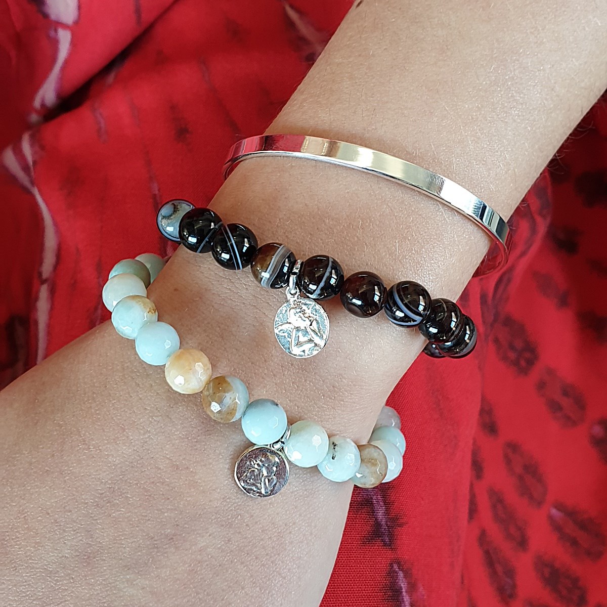 Bracelet amazonite multicolore Serenity