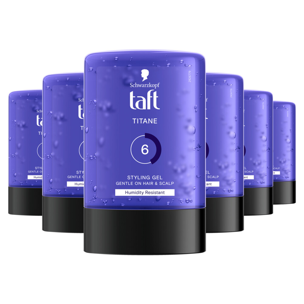6x Taft Men Power Gel Titane Hold 6300 ml