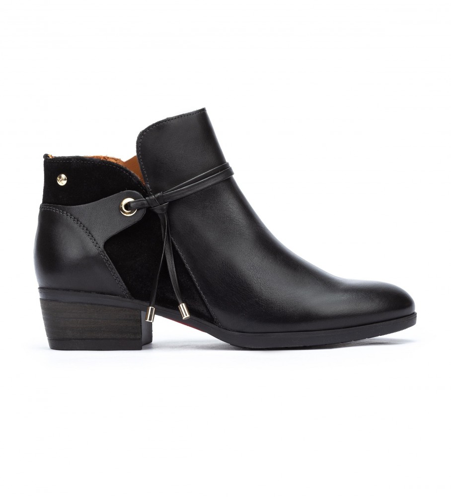 Botas de cano curto Pikolinos Daroca W1U-8505 em couro preto