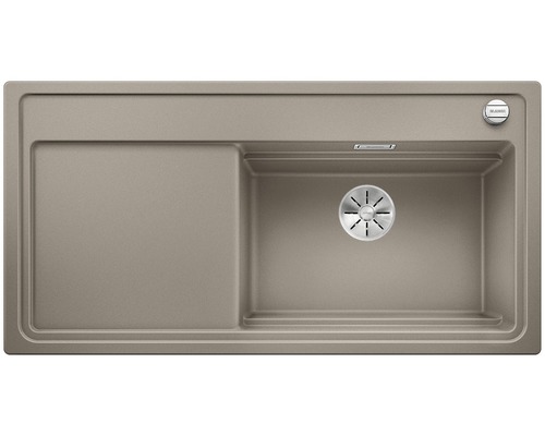Blanco ZENAR XL 6 S DGP spoelbak, 1000 x 510 mm, tartufo, 524059, 1 bak, bak rechts, met afdruiprek