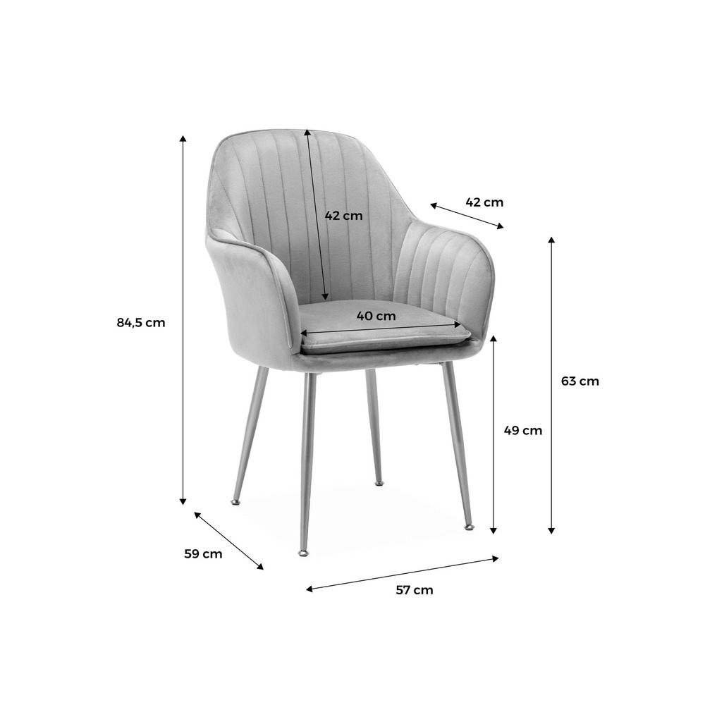 Lot de 2 fauteuils en bouclette et pieds en métal noir mat. Shella l 57 x p 59 x h 84.5