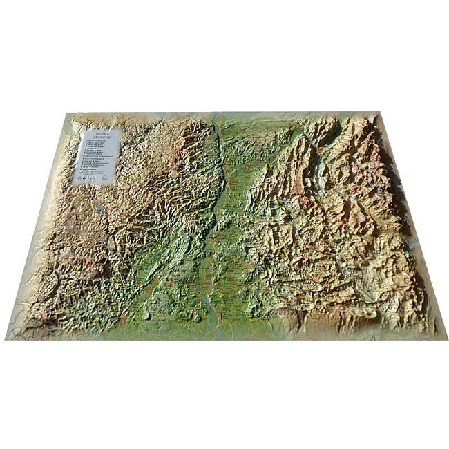 3D MAP - RELIEF DROME ARDECHE 61X41