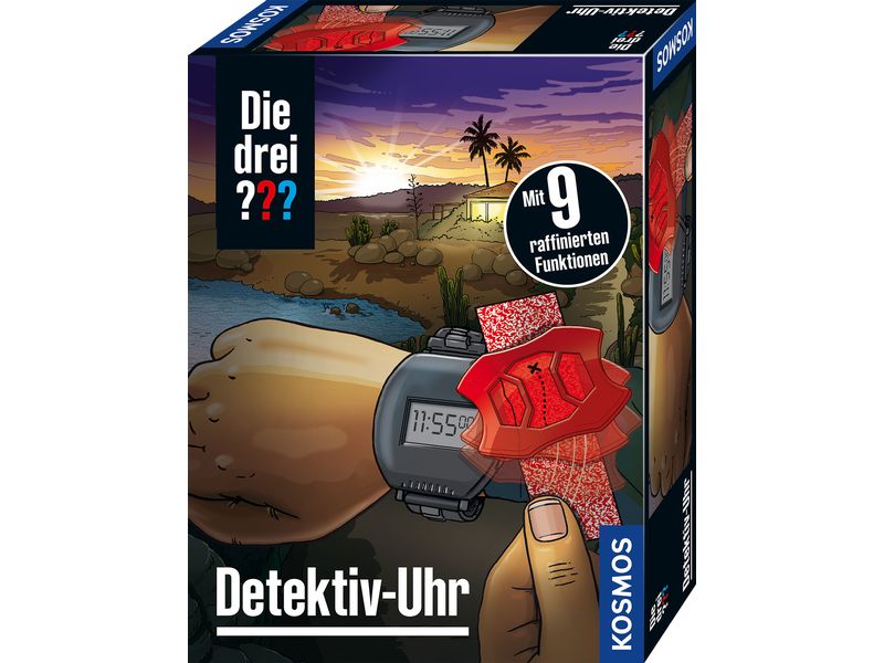 Kosmos Detektivausrüstung Die drei ??? Detektiv-Uhr Coole Uhr für Nachwuchs-Detektive mit neun Funktionen