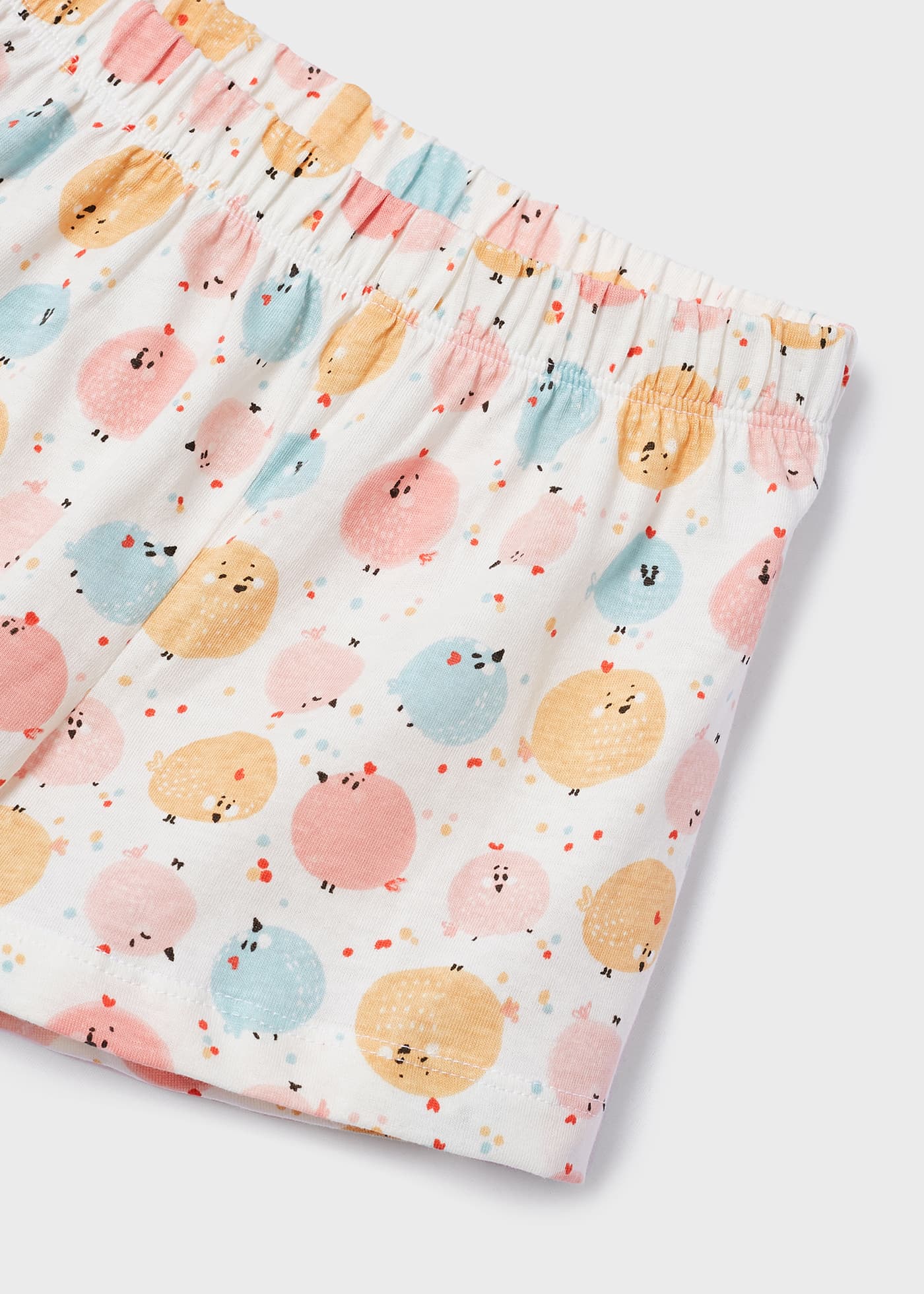 Pijama de manga curta em algodão sustentável para meninas