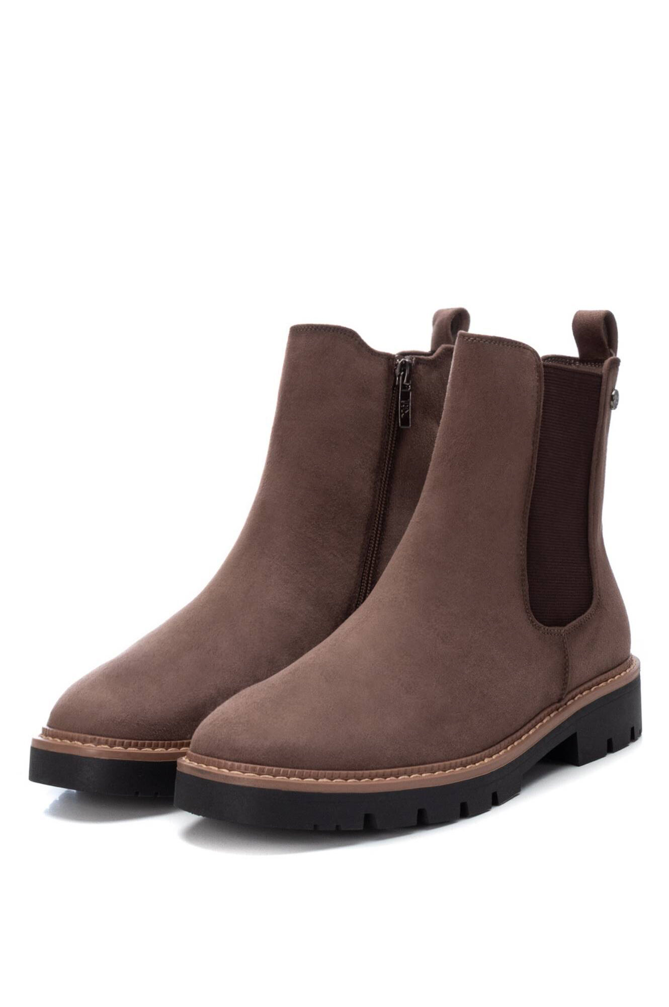 Botas de camurça femininas até o tornozelo