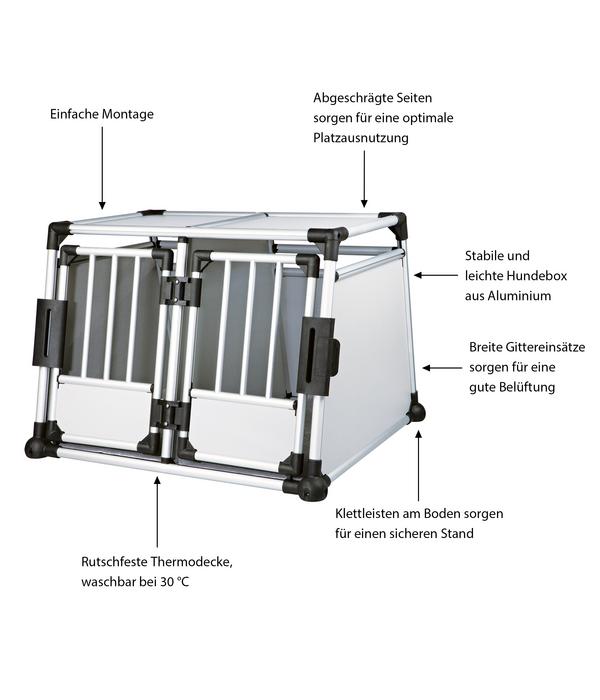 Trixie Hundetransportbox Aluminium,